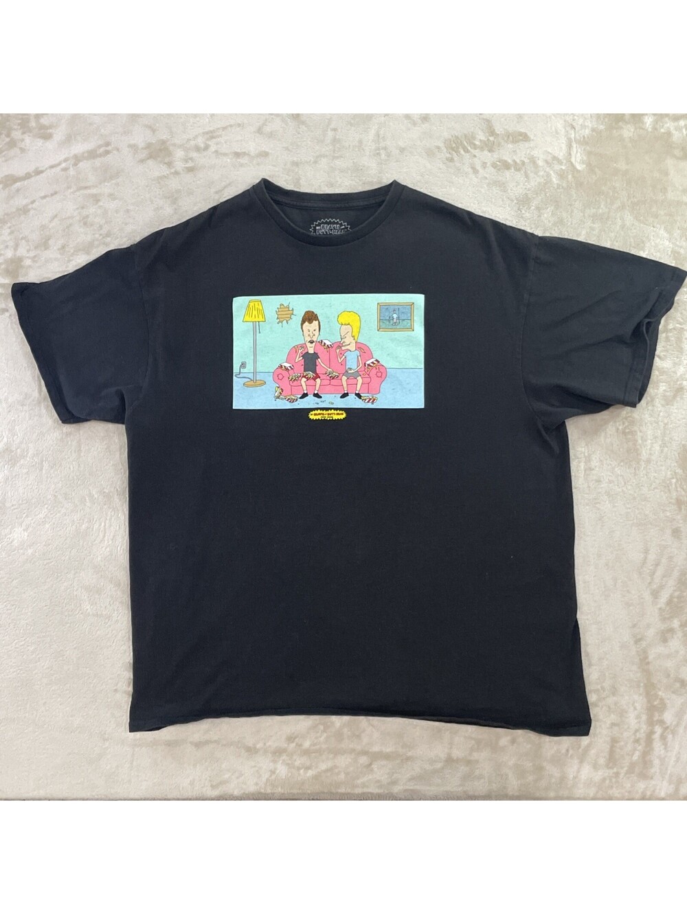 MTV Beavis And Butthead Short Sleeve Graphic T Shirt New Couch Logo Mens XL